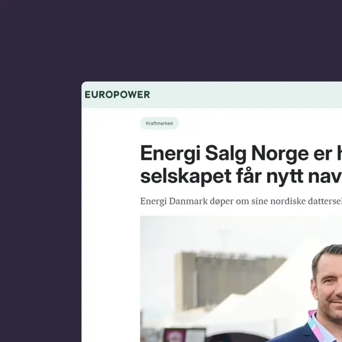 Mockup of press article from Europower